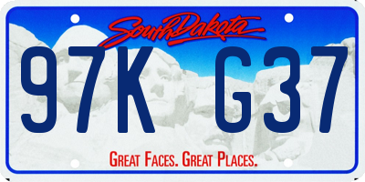 SD license plate 97KG37