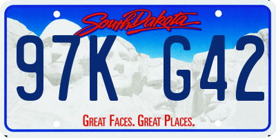 SD license plate 97KG42