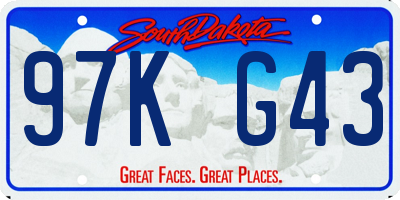 SD license plate 97KG43