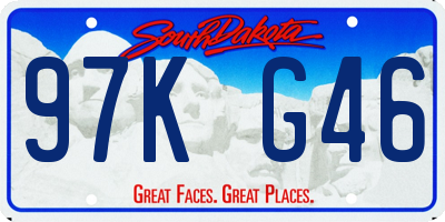 SD license plate 97KG46