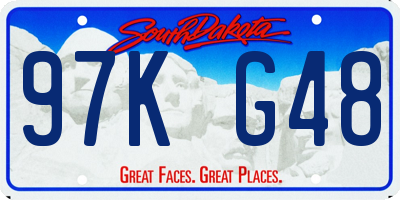 SD license plate 97KG48