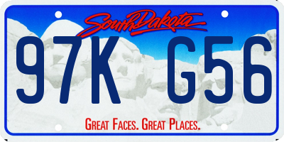 SD license plate 97KG56
