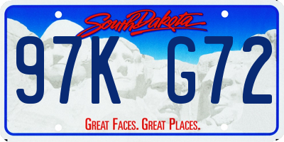 SD license plate 97KG72