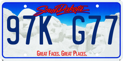 SD license plate 97KG77