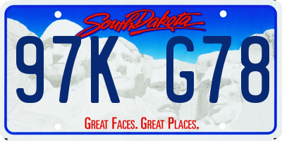 SD license plate 97KG78