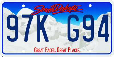 SD license plate 97KG94