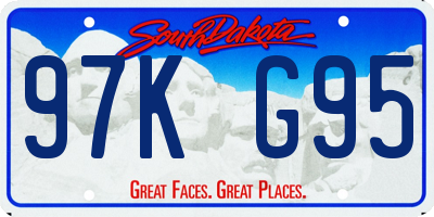 SD license plate 97KG95