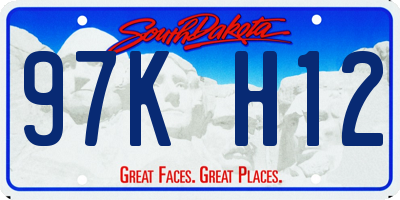 SD license plate 97KH12