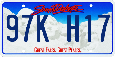 SD license plate 97KH17