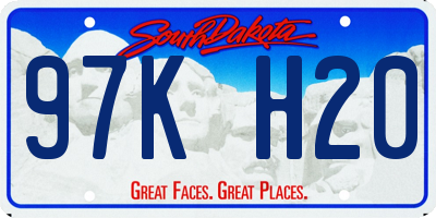 SD license plate 97KH20