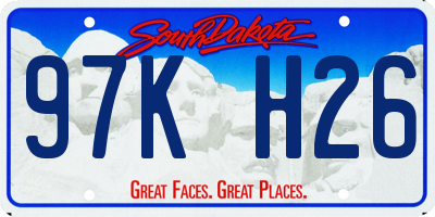 SD license plate 97KH26