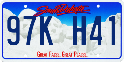 SD license plate 97KH41