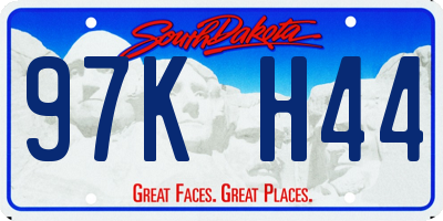 SD license plate 97KH44