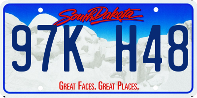 SD license plate 97KH48