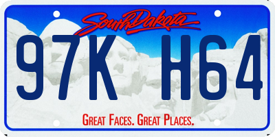 SD license plate 97KH64