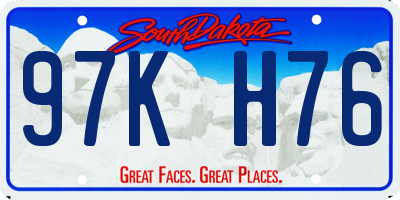 SD license plate 97KH76