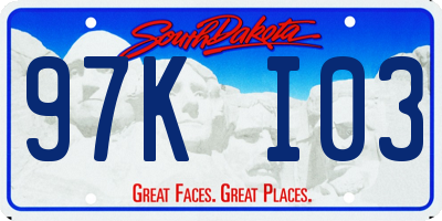 SD license plate 97KI03