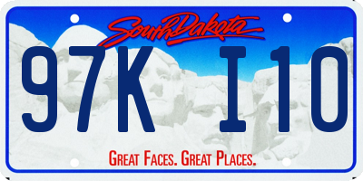 SD license plate 97KI10