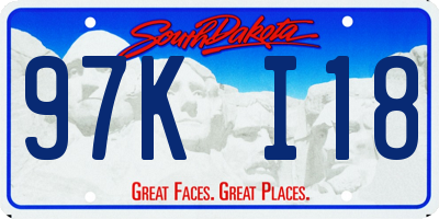 SD license plate 97KI18