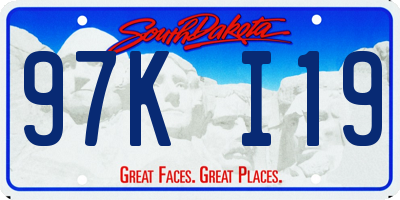 SD license plate 97KI19