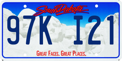 SD license plate 97KI21