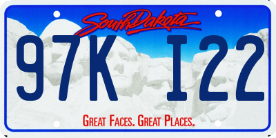 SD license plate 97KI22