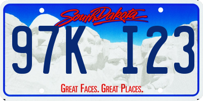 SD license plate 97KI23