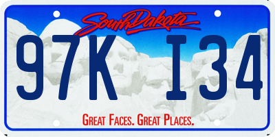 SD license plate 97KI34