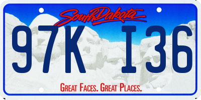 SD license plate 97KI36