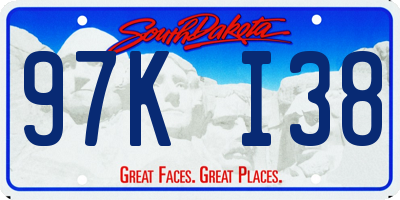 SD license plate 97KI38