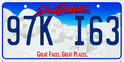 SD license plate 97KI63