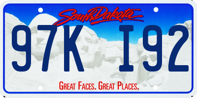 SD license plate 97KI92