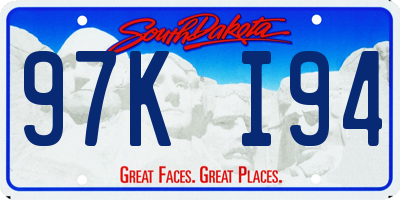 SD license plate 97KI94