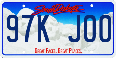 SD license plate 97KJ00