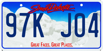 SD license plate 97KJ04