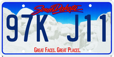SD license plate 97KJ11
