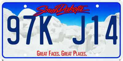 SD license plate 97KJ14