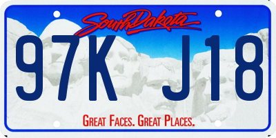 SD license plate 97KJ18
