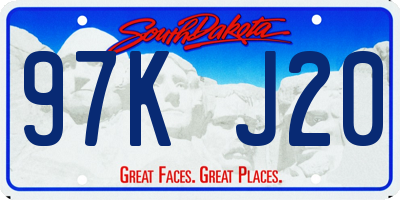 SD license plate 97KJ20