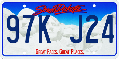 SD license plate 97KJ24