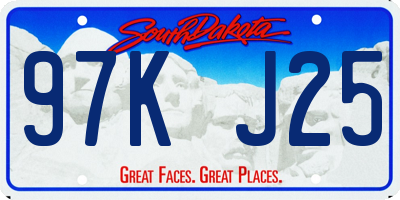 SD license plate 97KJ25