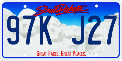 SD license plate 97KJ27