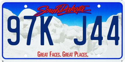 SD license plate 97KJ44