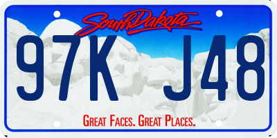 SD license plate 97KJ48