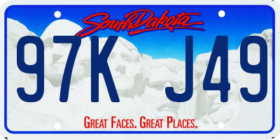 SD license plate 97KJ49