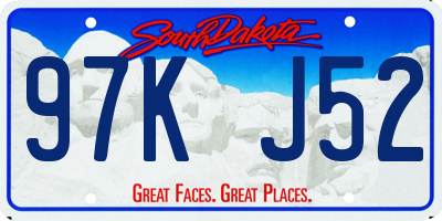 SD license plate 97KJ52