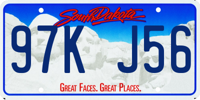 SD license plate 97KJ56