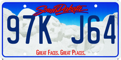SD license plate 97KJ64