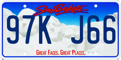SD license plate 97KJ66