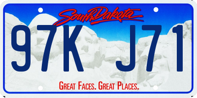 SD license plate 97KJ71